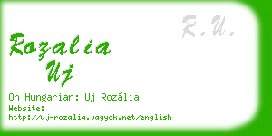 rozalia uj business card